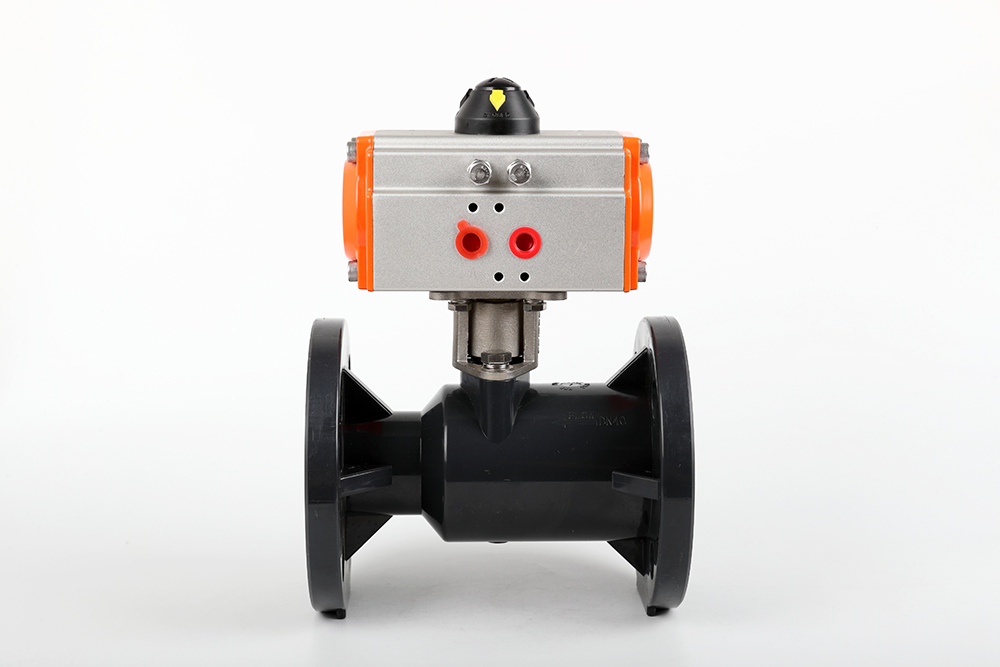 汤旺河气动法兰一体球阀